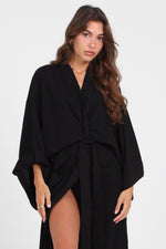 FLOOR KIMONO - BLACK