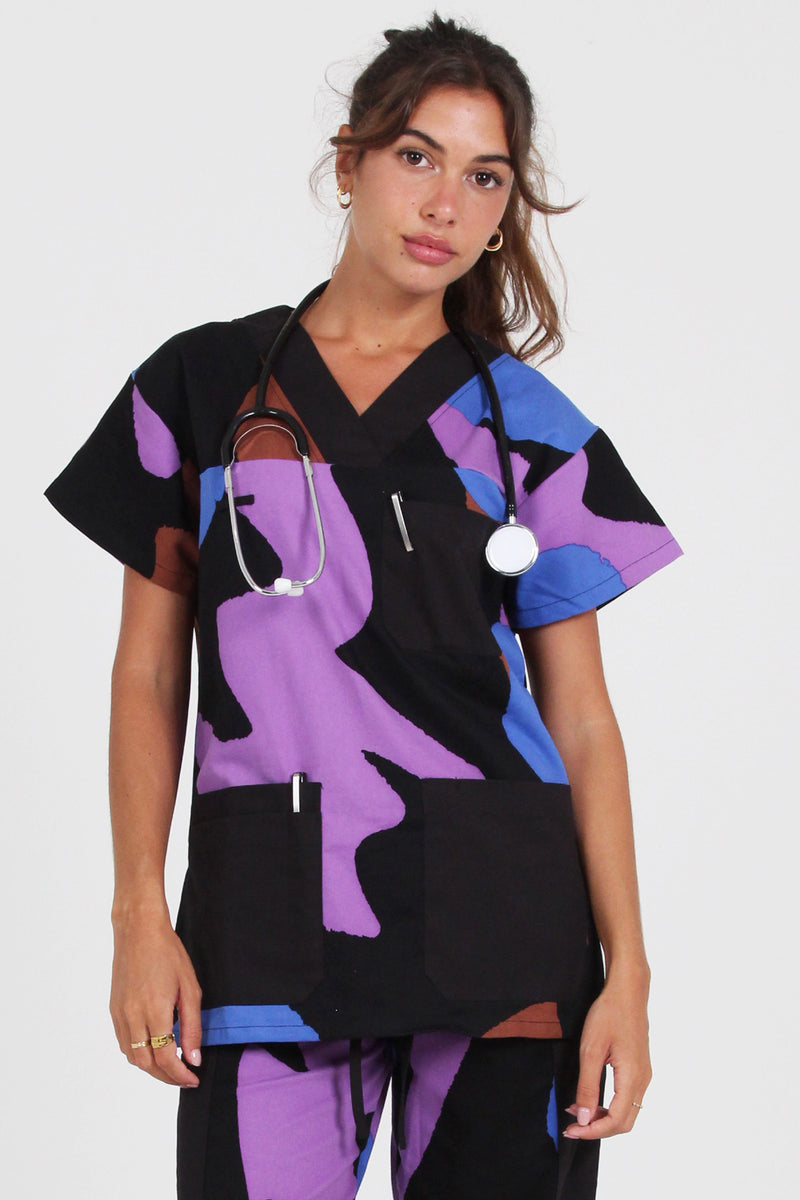 SCRUBS TOP - HIGH TIDE