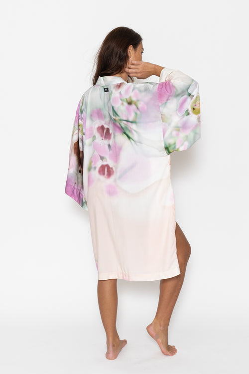 MIDI KIMONO - GERI WAX WHITE