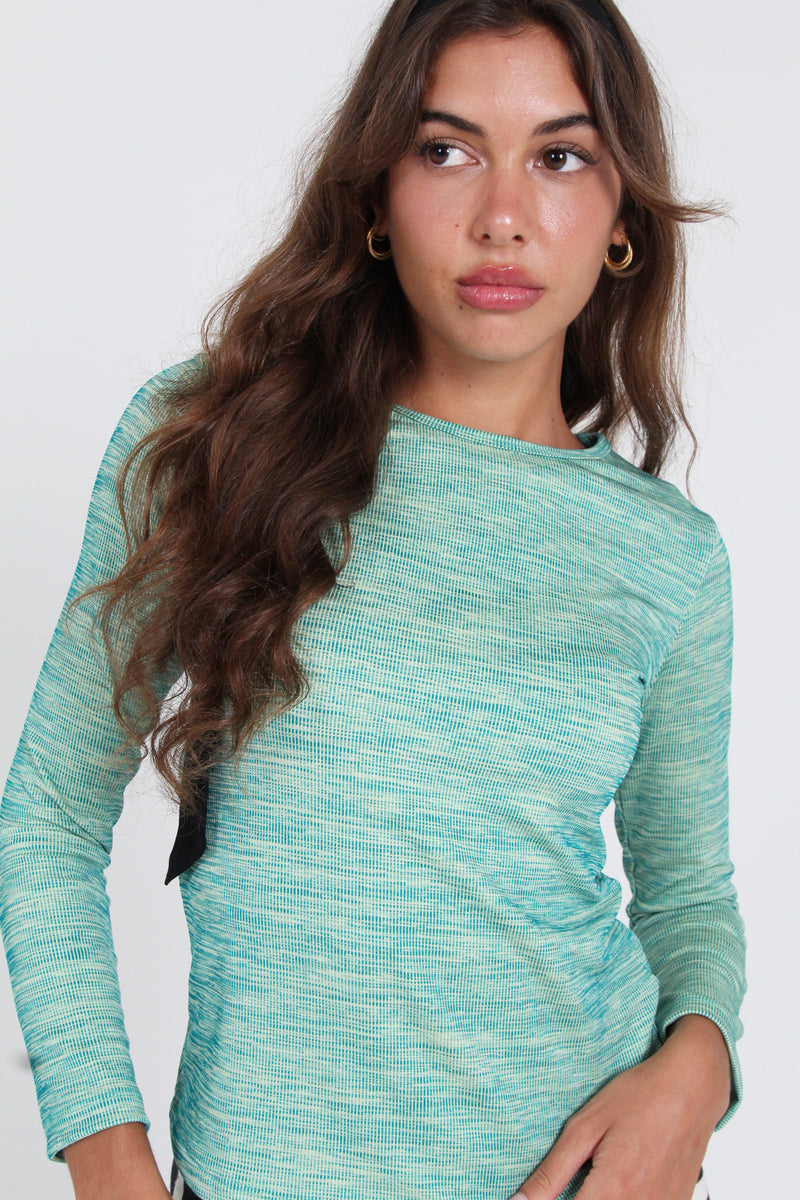 LONG SLEEVE CREW - 2 GREEN