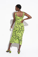 SLINK DRESS - VERSE 2 LIME