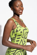 SLINK DRESS - VERSE 2 LIME