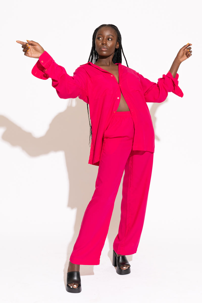 SWAN SHIRT - FUCHSIA