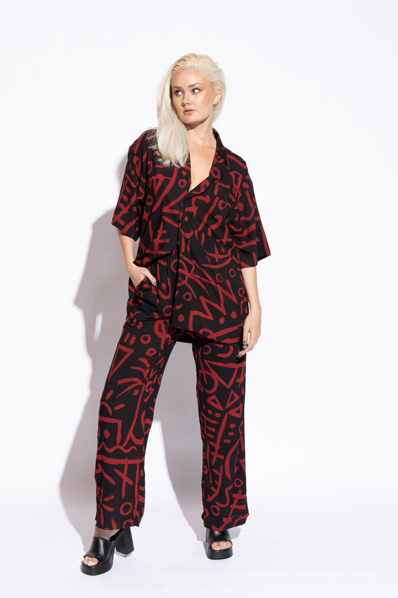 SWAN PANTS - POISON BERRY